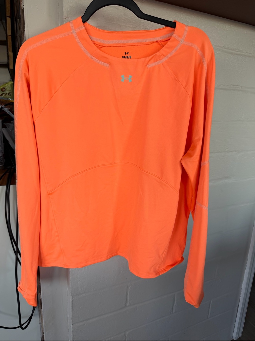Under Armour Women's Neon Orange Long Sleeve Athletic Pullover